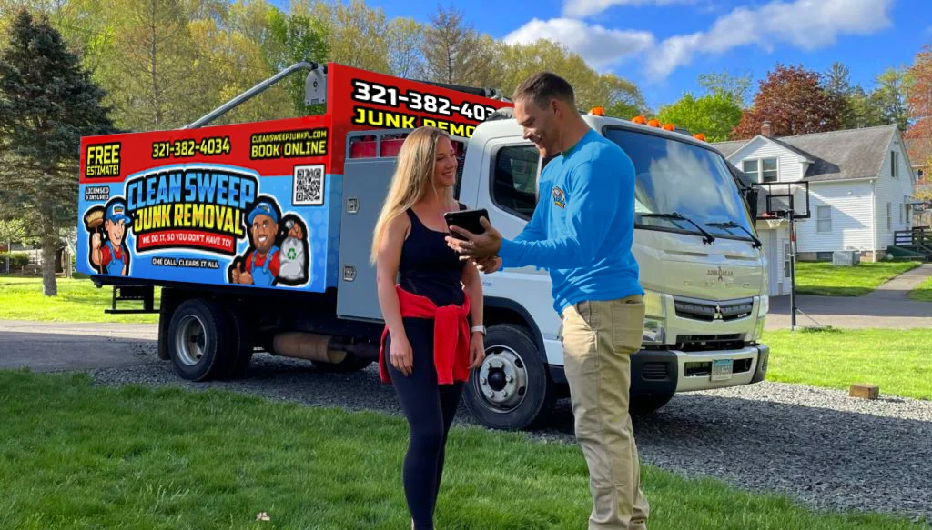 Professional junk removal team in Winter Park FL clearing debris